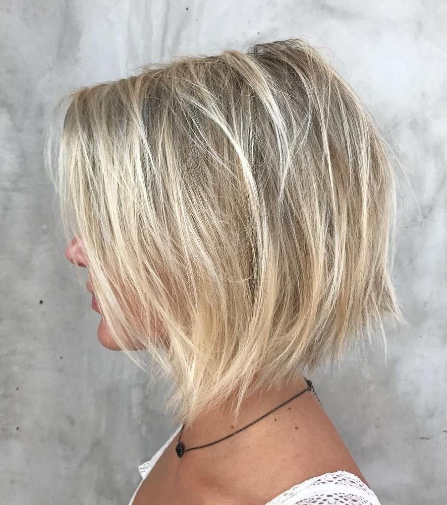 100 Mind Blowing Short Hairstyles For Fine Hair | Blonde Balayage For Choppy Wispy Blonde Balayage Bob Hairstyles (View 1 of 20)