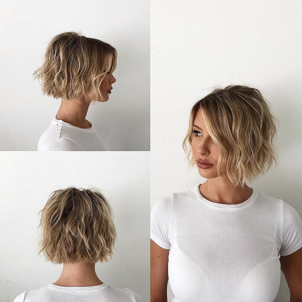 100 Mind Blowing Short Hairstyles For Fine Hair In 2018 | Hairstyles Within Wavy Bronde Bob Shag Haircuts (View 2 of 20)