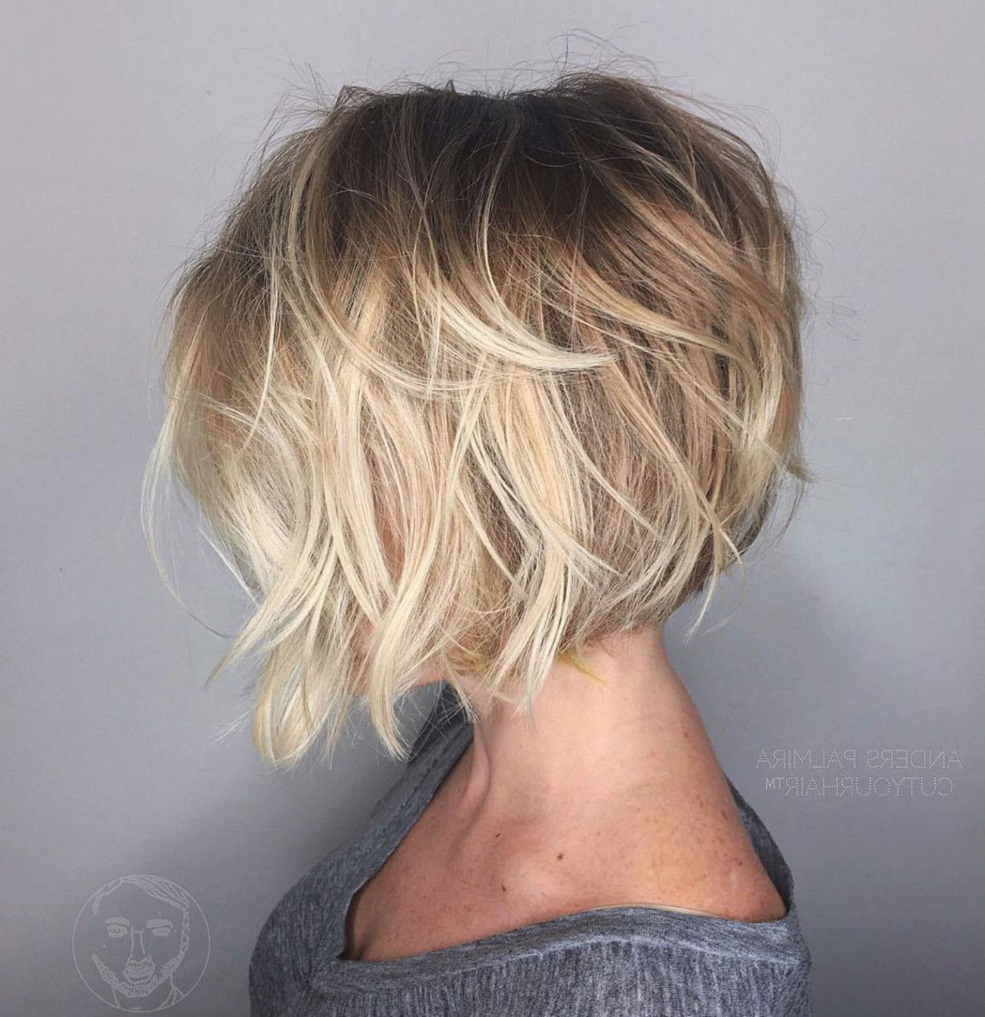 100 Mind Blowing Short Hairstyles For Fine Hair In 2018 | My Style Pertaining To Silver Balayage Bob Haircuts With Swoopy Layers (View 6 of 20)