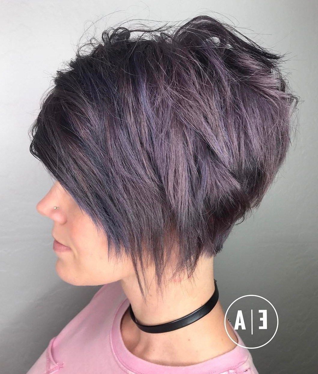 100 Mind Blowing Short Hairstyles For Fine Hair | Pixies, Short Regarding Edgy Purple Tinted Pixie Haircuts (View 2 of 20)