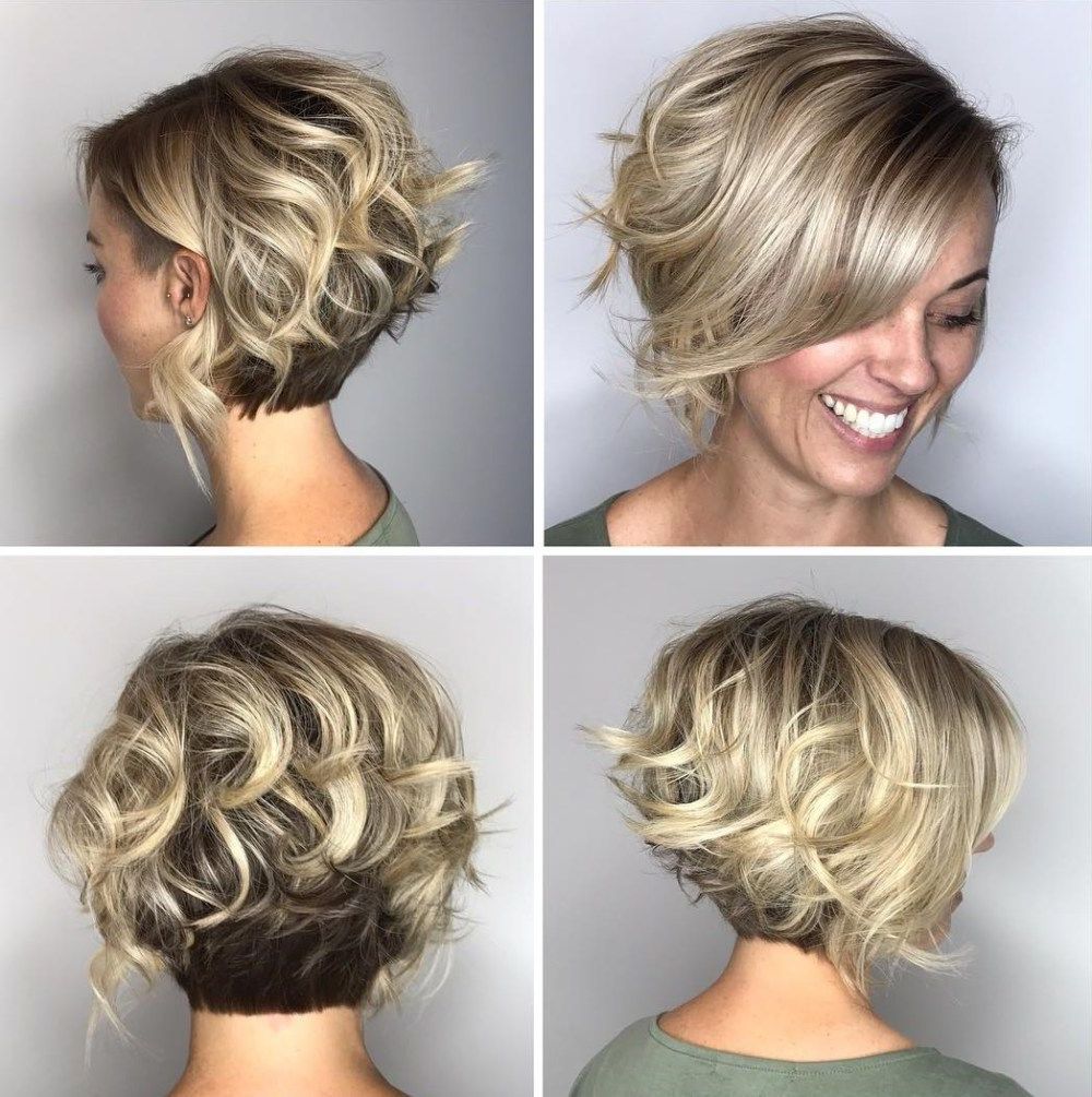 100 Mind Blowing Short Hairstyles For Fine Hair | Short Hair Regarding Two Tone Curly Bob Haircuts With Nape Undercut (View 1 of 20)