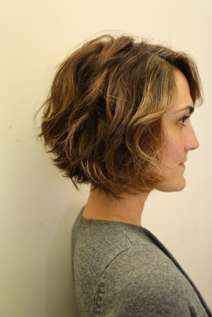 12 Stylish Bob Hairstyles For Wavy Hair | Hair Styles | Pinterest With Nape Length Brown Bob Hairstyles With Messy Curls (View 1 of 20)