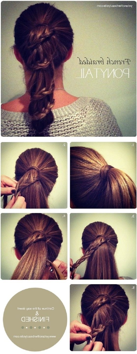 15 Cute & Easy Ponytails – Sure Champ Inside Well Known Trendy Two Tone Braided Ponytails (View 7 of 20)