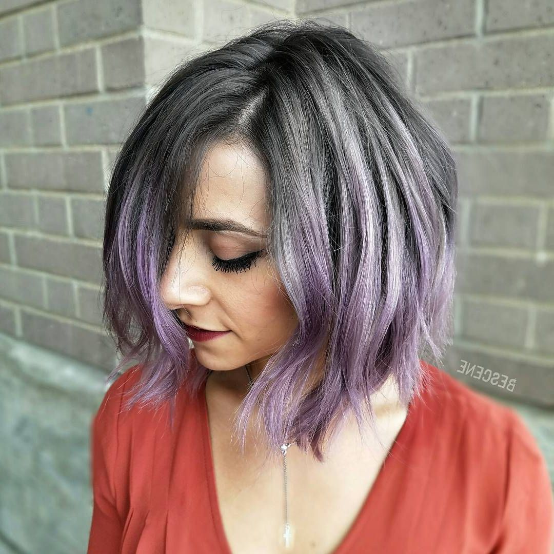 30 Edgy Medium Length Haircuts For Thick Hair [october, 2018] Regarding Lavender Haircuts With Side Part (View 16 of 20)