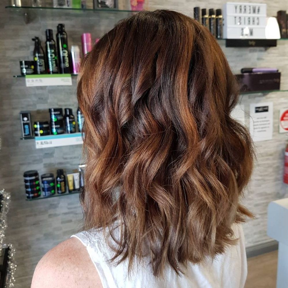 34 Sweetest Caramel Highlights On Light To Dark Brown Hair (2018) For Layered Caramel Brown Bob Hairstyles (View 20 of 20)
