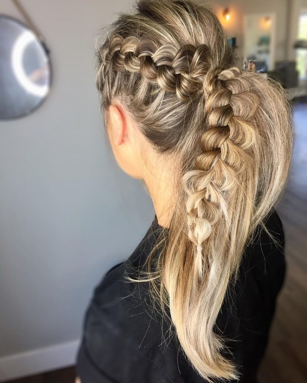 38 Ridiculously Cute Hairstyles For Long Hair (popular In 2018) For Fashionable Blonde Braided And Twisted Ponytails (View 6 of 20)