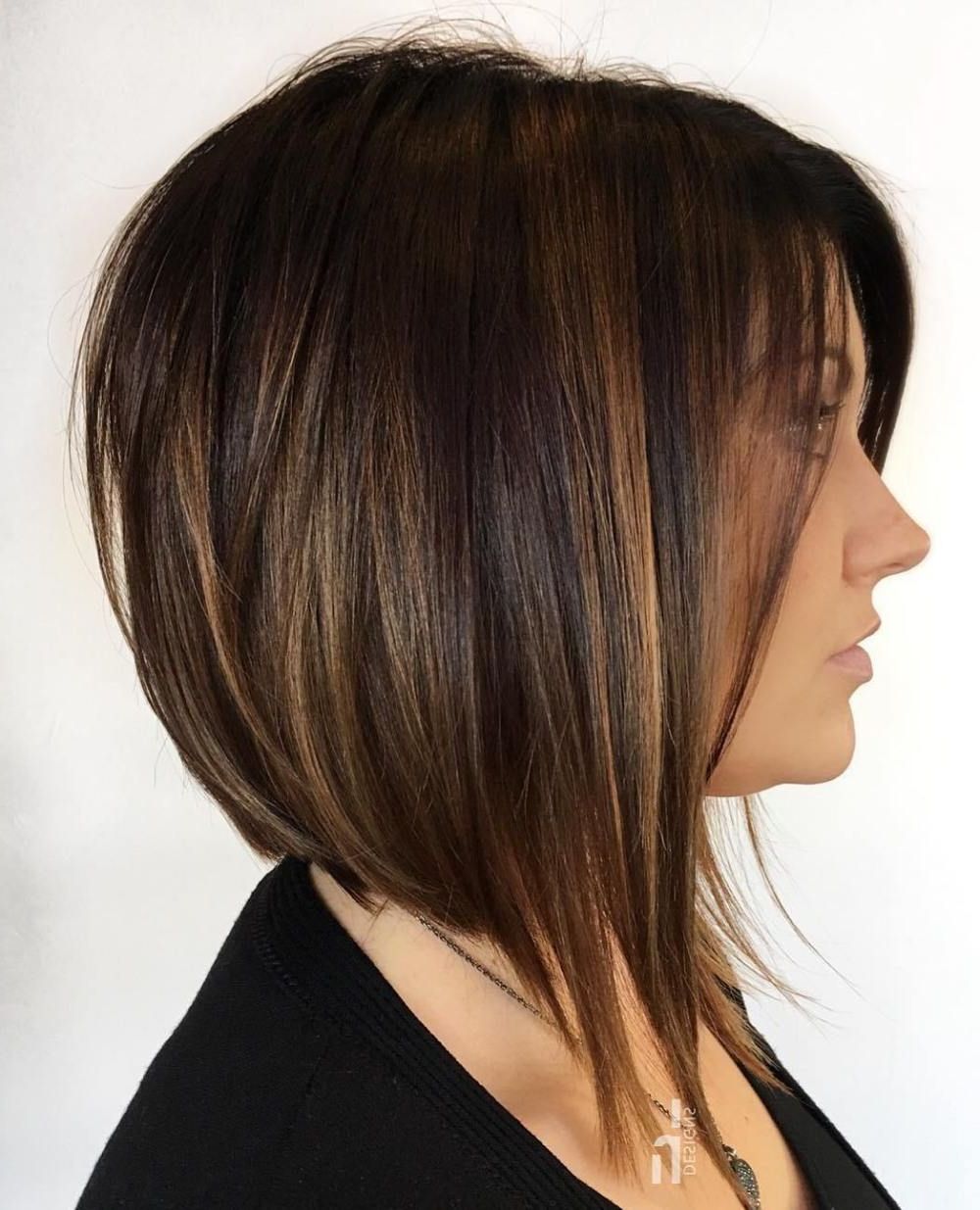 60 Chocolate Brown Hair Color Ideas For Brunettes In 2018 | Hair Pertaining To Straight Cut Bob Hairstyles With Layers And Subtle Highlights (View 13 of 20)