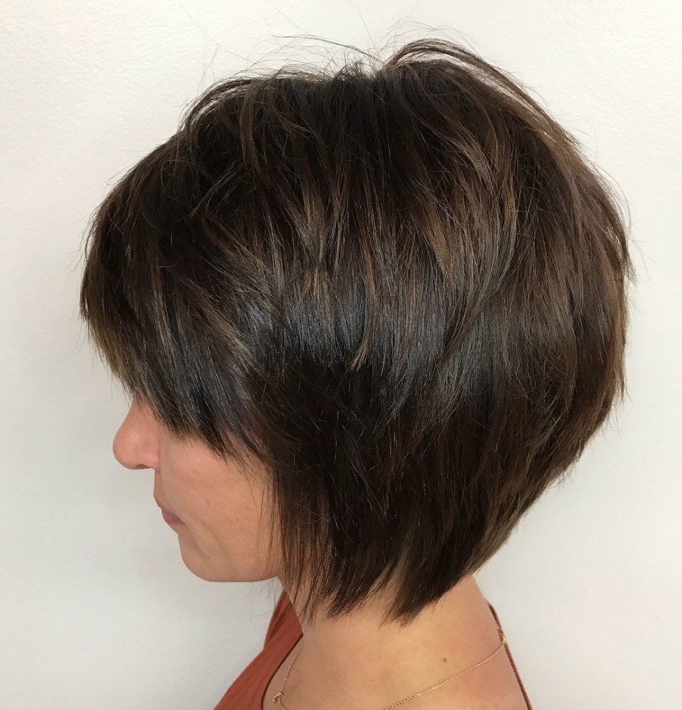 60 Classy Short Haircuts And Hairstyles For Thick Hair | Hair Throughout Rounded Tapered Bob Hairstyles With Shorter Layers (View 1 of 20)
