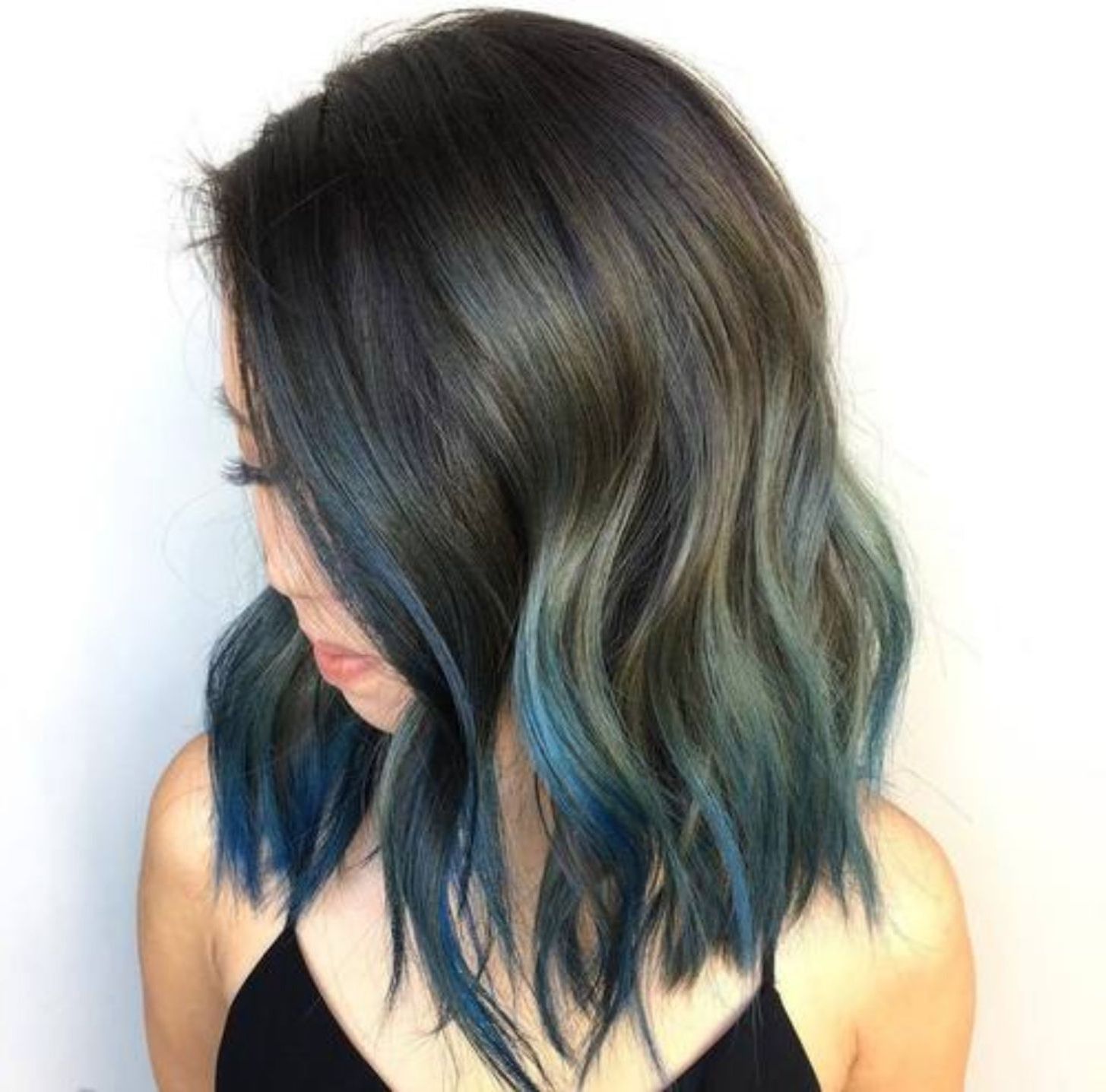 60 Inspiring Long Bob Hairstyles And Haircuts | Hairs | Pinterest In Blue Balayage For Black Choppy Bob Hairstyles (View 1 of 20)