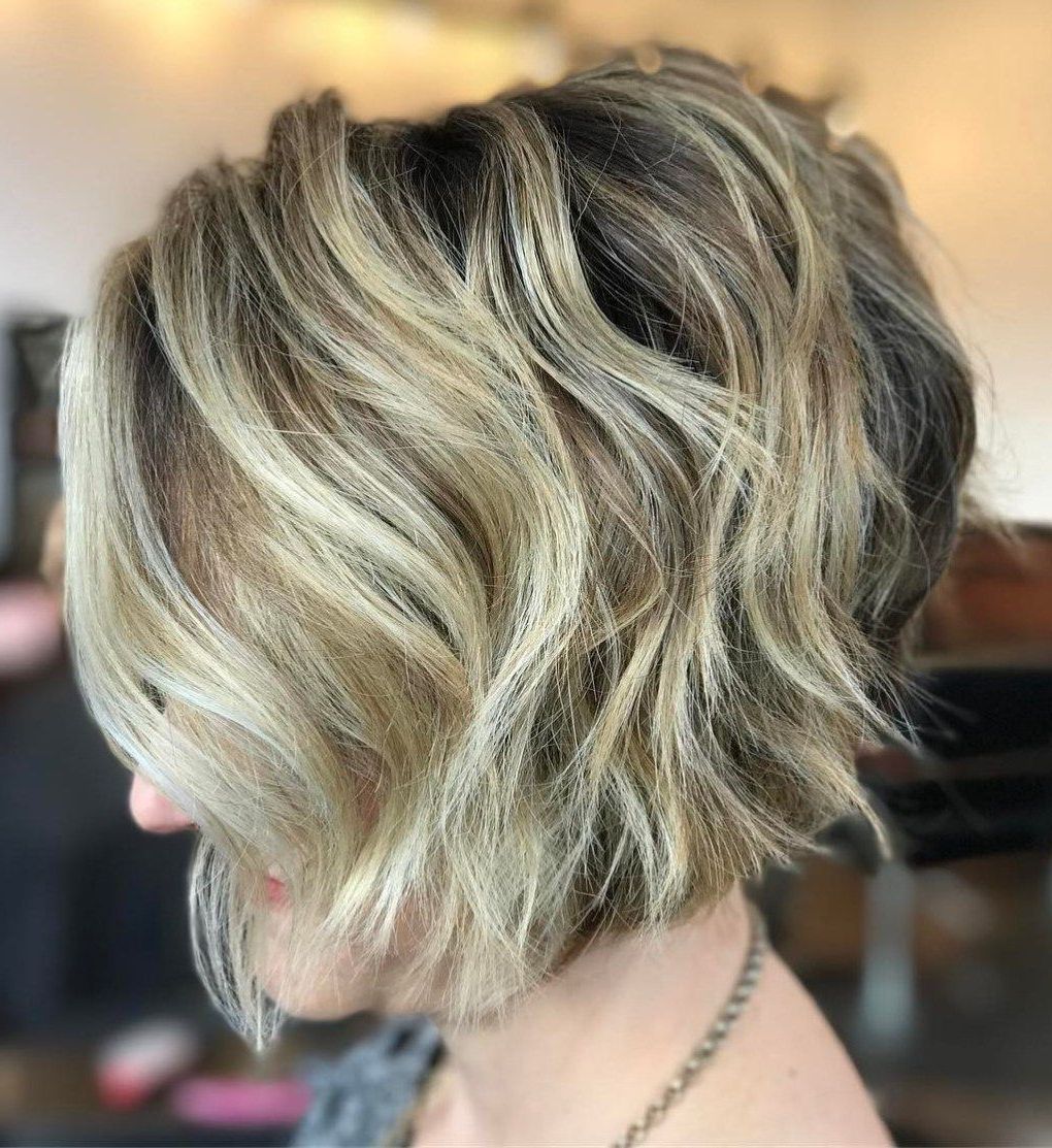70 Cute And Easy To Style Short Layered Hairstyles | Short Wavy Within Short Wavy Blonde Balayage Bob Hairstyles (View 1 of 20)