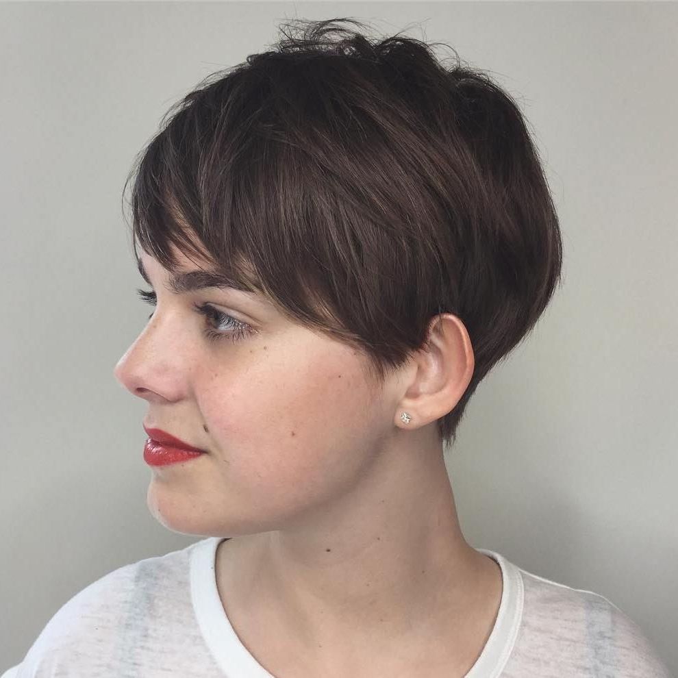70 Short Shaggy, Spiky, Edgy Pixie Cuts And Hairstyles In 2018 Pertaining To Long Feathered Espresso Brown Pixie Hairstyles (View 1 of 20)