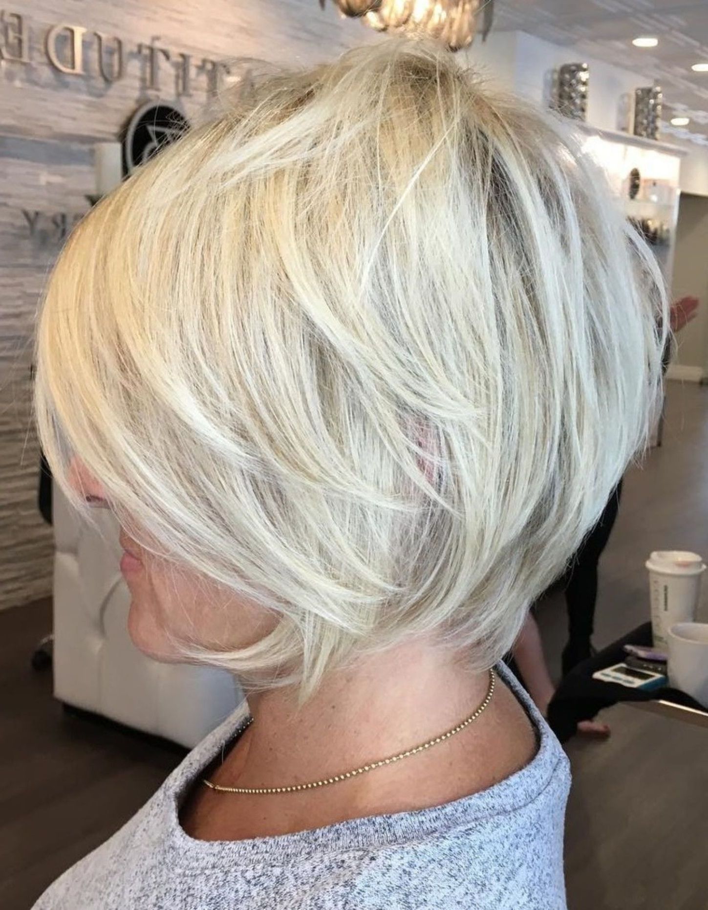 90 Classy And Simple Short Hairstyles For Women Over 50 | Cabelos For Side Parted White Blonde Pixie Bob Haircuts (View 9 of 20)