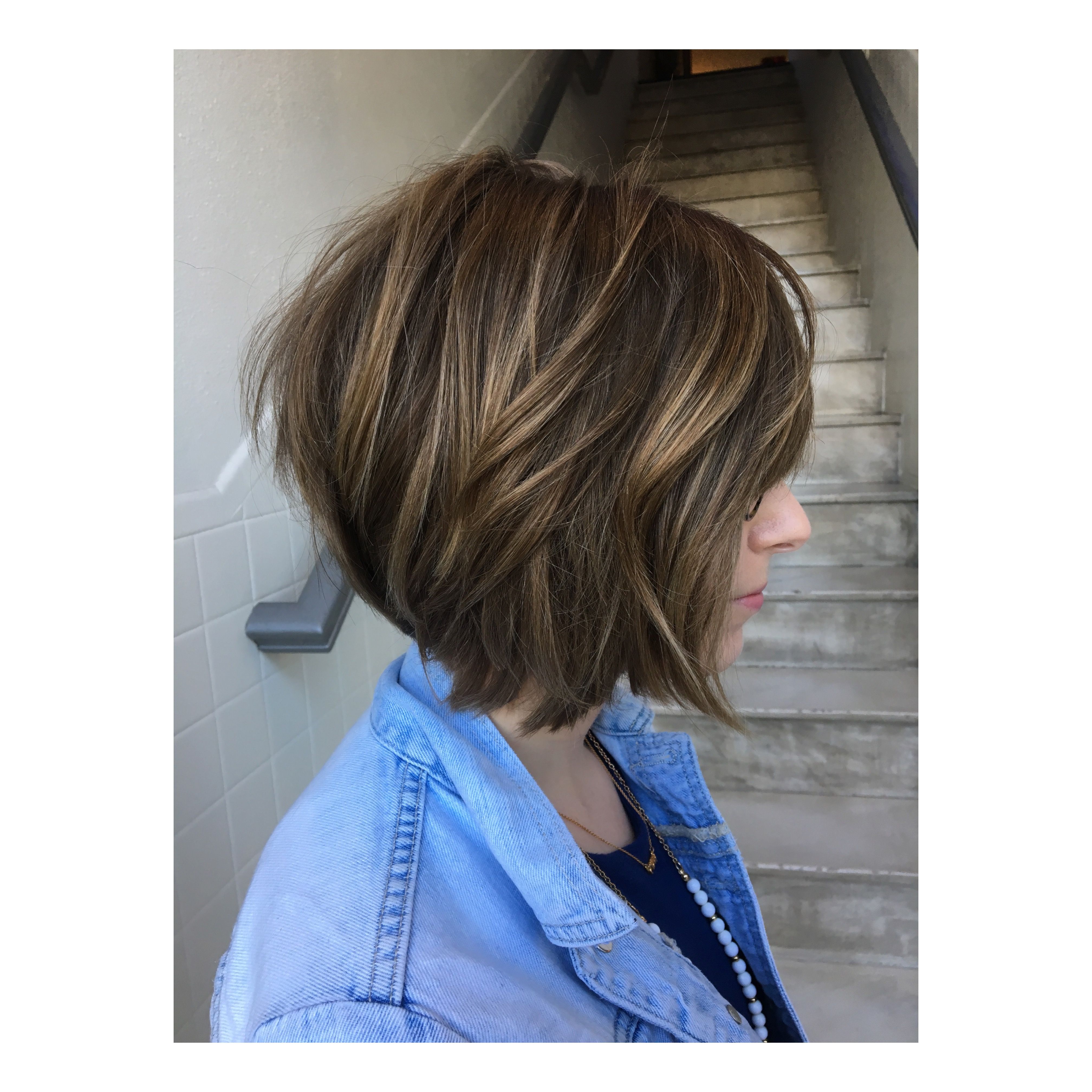 Amusing Textured Bob Hairstyle On Short Hair Texture Bob Textured For Stacked Copper Balayage Bob Hairstyles (View 16 of 20)