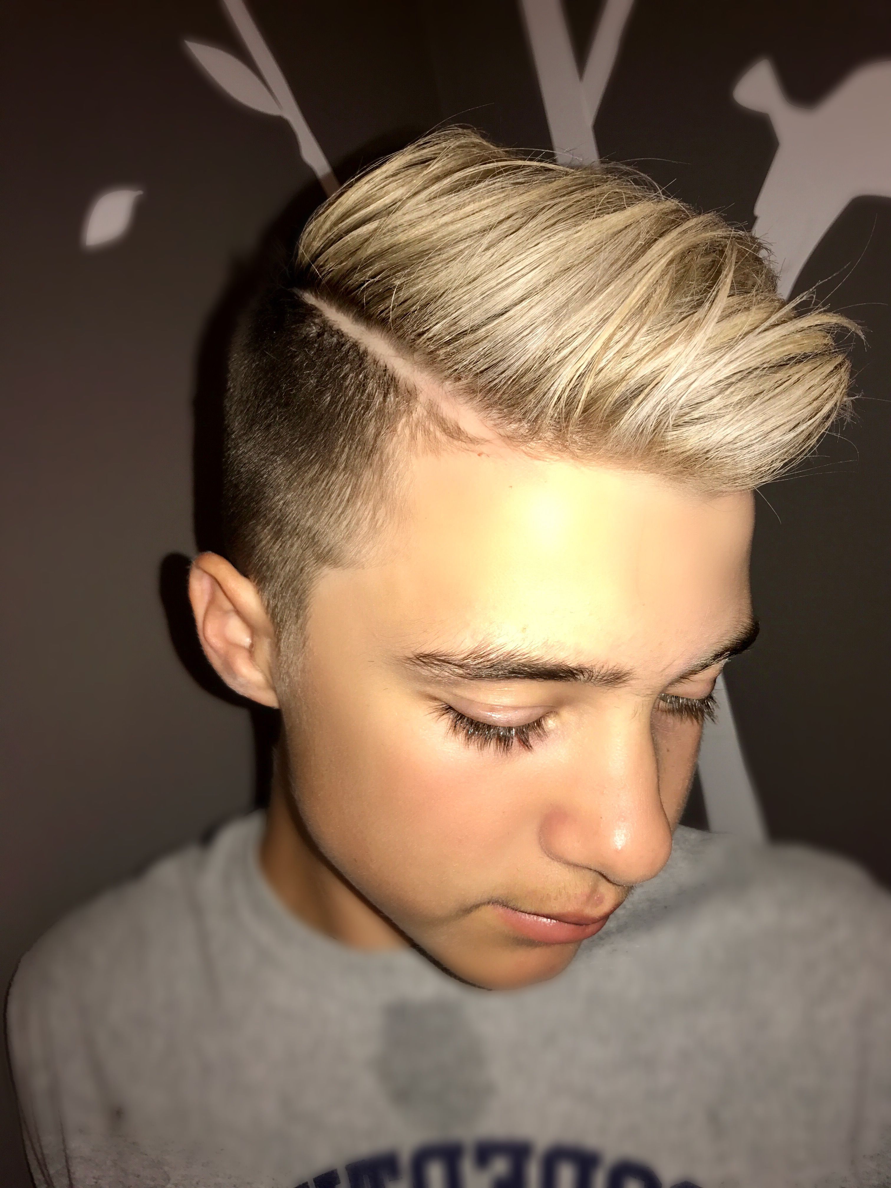 Boys/men's Blonde Highlights • Shadow Root Bleach Blonde Hair For Within White Bob Undercut Hairstyles With Root Fade (View 8 of 20)
