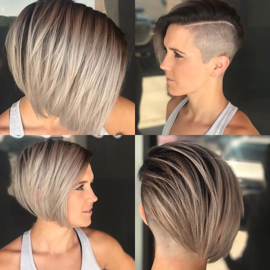 Check Out This Edgy Side Swept Blonde Undercut Bob And Find Other Regarding Sweeping Pixie Hairstyles With Undercut (View 4 of 20)