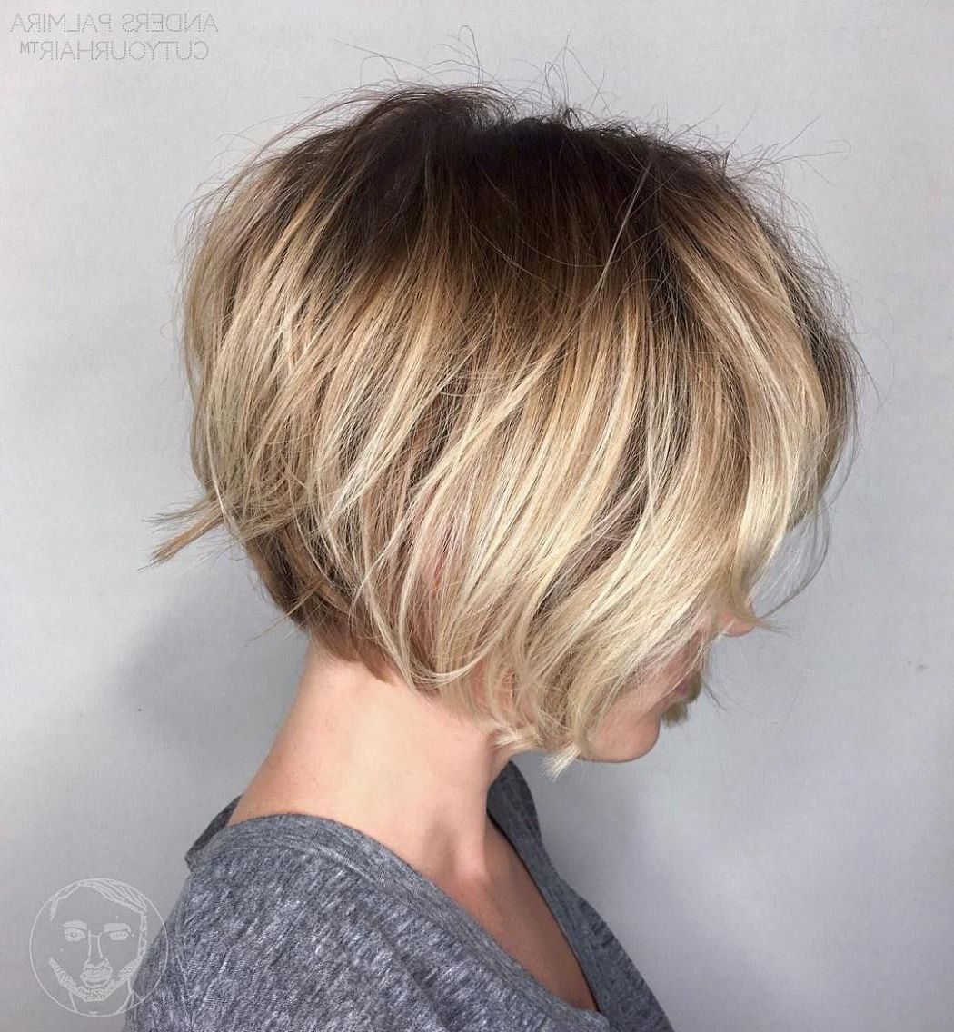 Chin Length Stacked Bob | Hair Cuts In 2018 | Pinterest | Hair, Hair Inside Dark Blonde Rounded Jaw Length Bob Haircuts (View 1 of 20)