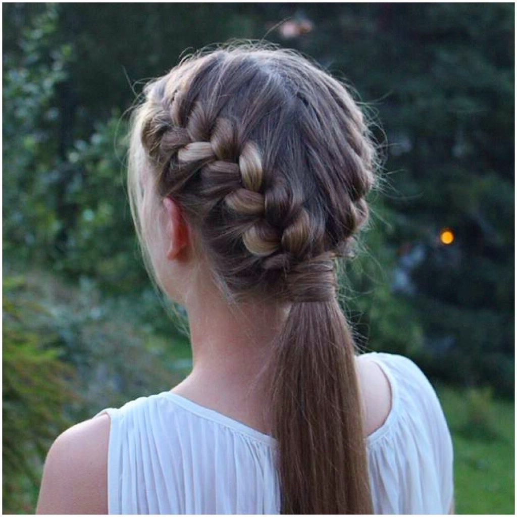 Famous Trendy Two Tone Braided Ponytails Regarding Two French Braids Into A Ponytail! #prettyhairstyleess (View 4 of 20)