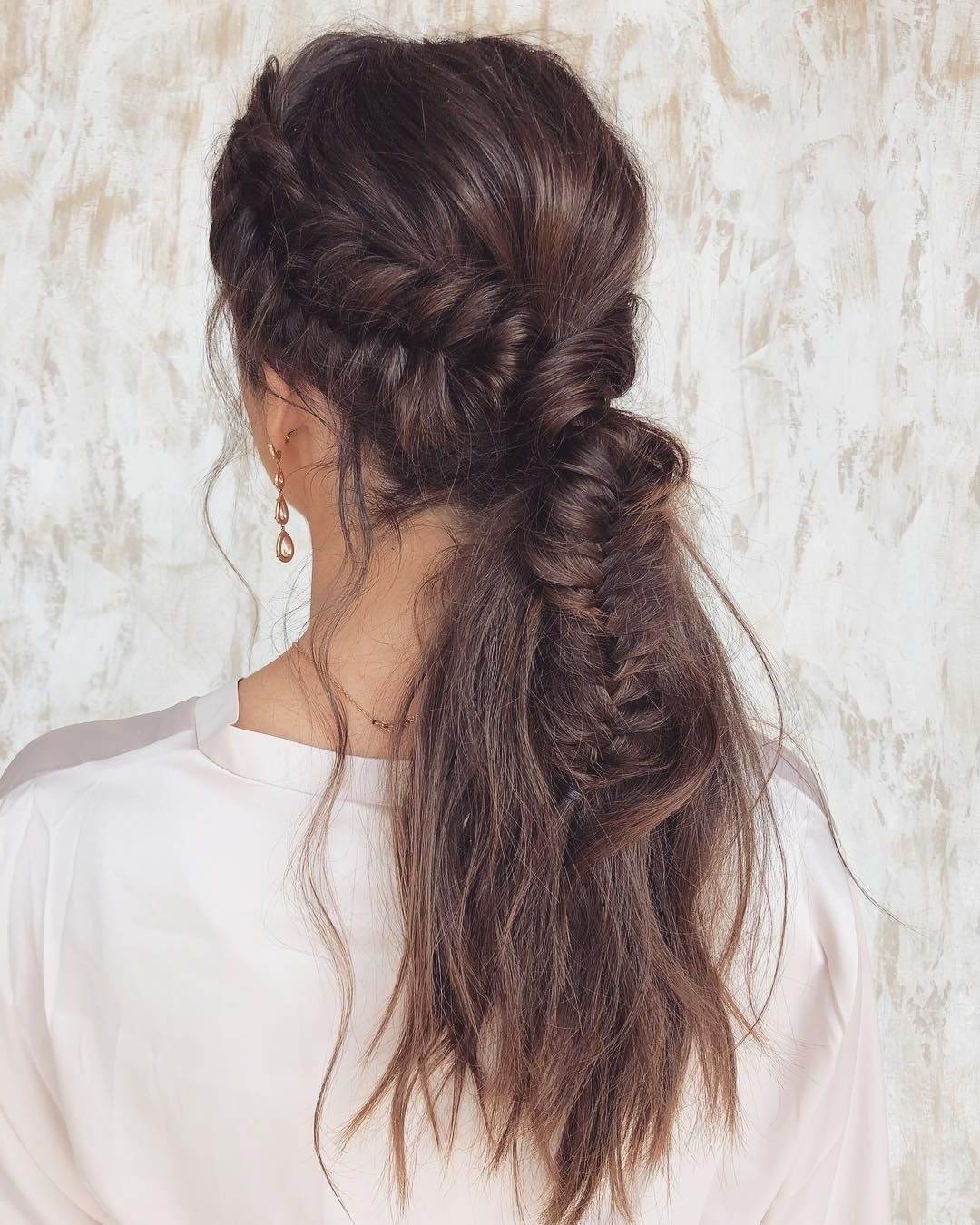 Fashionable Romantic Ponytail Hairstyles For Beautiful Boho Braids Ponytail Hairstyles For A Romantic Bride (View 17 of 20)