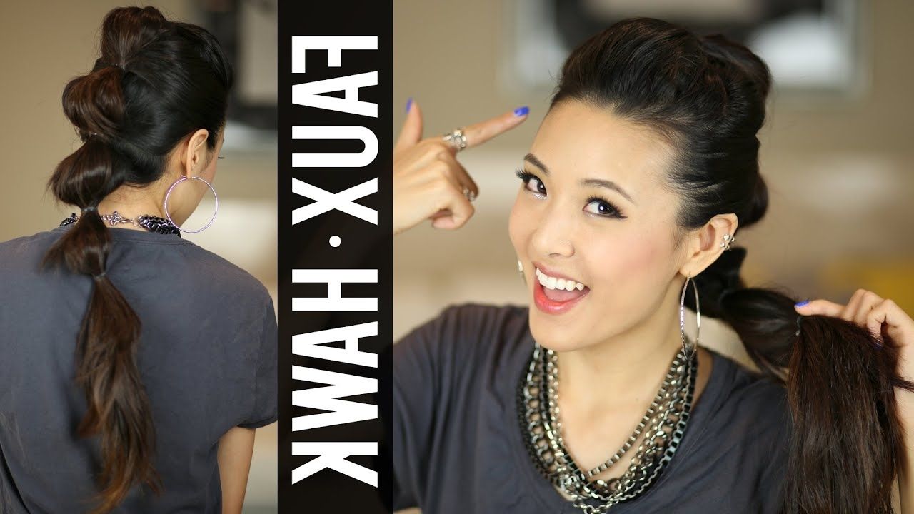 Favorite Faux Hawk Ponytail Hairstyles Inside Going Out Hair Ponytail Fauxhawk Tutorial – Youtube (View 1 of 20)