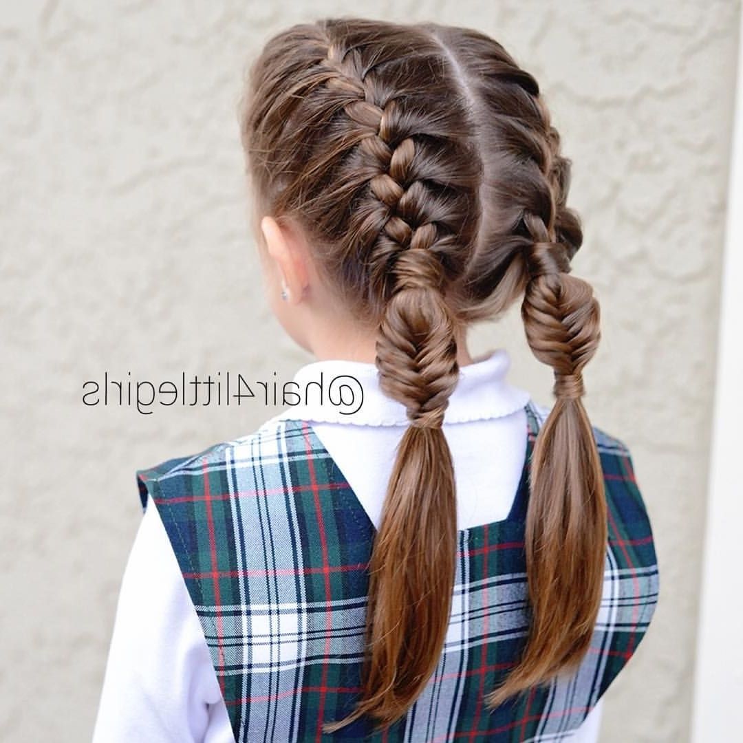 Hair4littlegirls) On Instagram: “two French Braids Into Bubble Inside 2018 French Braid Ponytail Hairstyles With Bubbles (View 4 of 20)