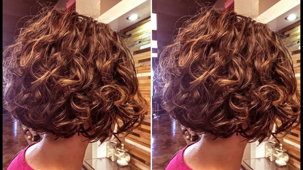 How To Cut A Curly Bob Haircut – Layered Bob Haircut Tutorial Step For Layered Caramel Brown Bob Hairstyles (View 15 of 20)