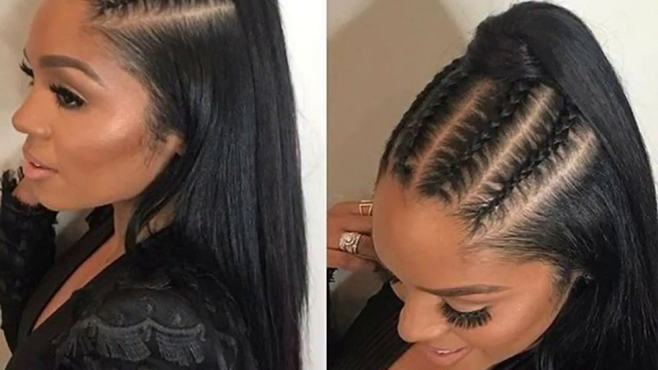 Most Current Trendy Two Tone Braided Ponytails Inside Best Ponytail Hairstyles For Black Hair – Youtube (View 10 of 20)