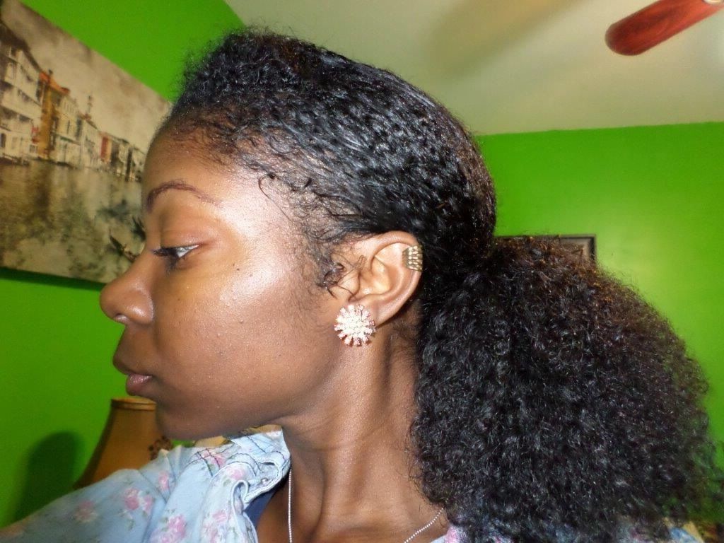 Most Up To Date Naturally Curly Ponytail Hairstyles With Regard To Pompodour With A Low Ponytail #naturalhair (View 18 of 20)