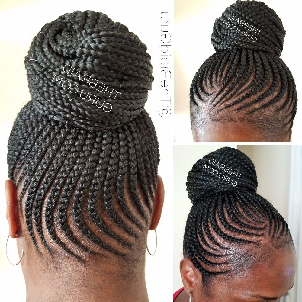 My Work Intended For Current Braid And Bun Ponytail Hairstyles (View 5 of 20)