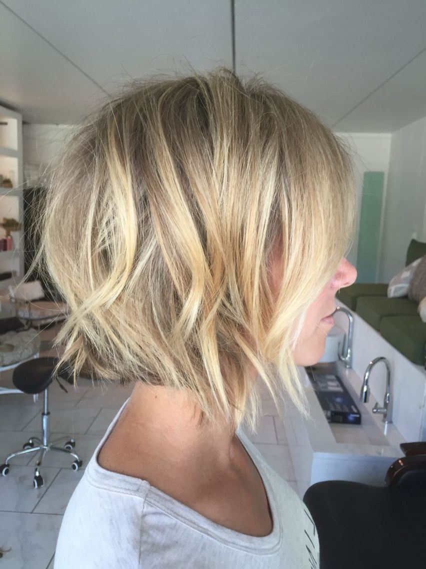 Nice Golden Blonde Balayage On A Bob, Some Sections Lighter/brighter Intended For Choppy Golden Blonde Balayage Bob Hairstyles (View 1 of 20)