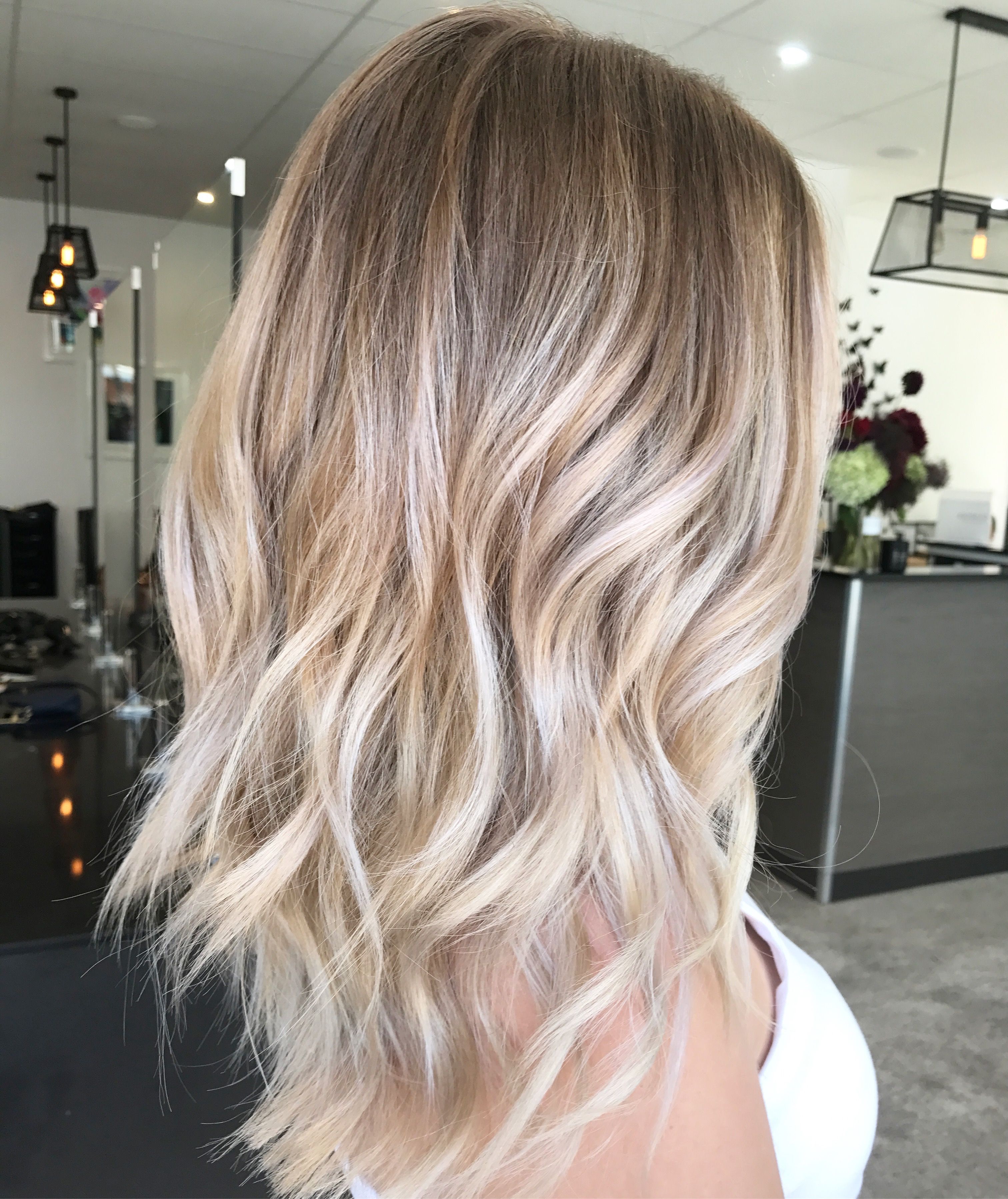 Pinlynn Taylor On Casual Hairstyles In 2018 | Pinterest | Hair With Angelic Blonde Balayage Bob Hairstyles With Curls (View 2 of 20)