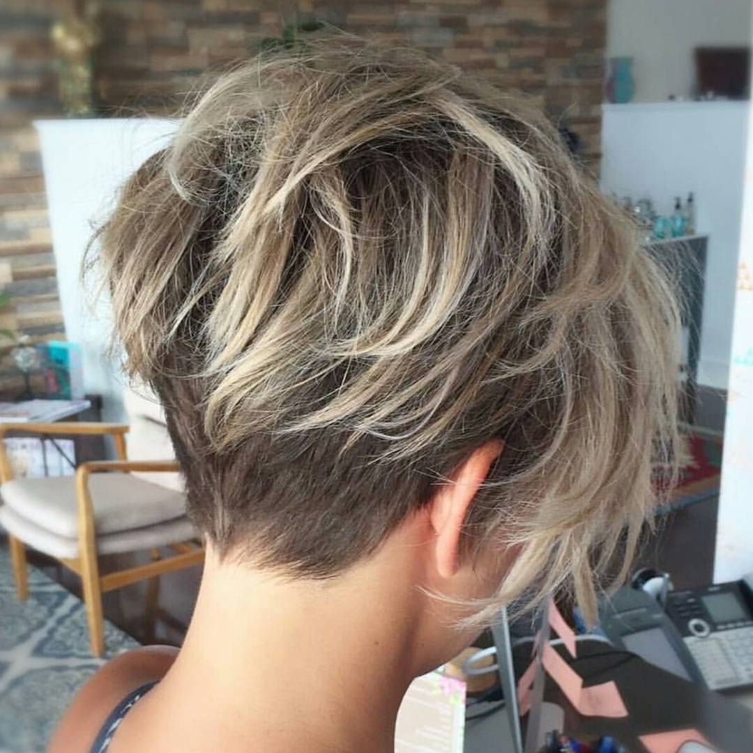 Pintracy Pollard On My Hairspiration In 2018 | Pinterest | Hair With Bronde Balayage Pixie Haircuts With V Cut Nape (View 11 of 20)