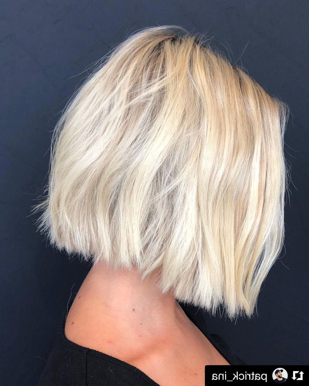 Repost @patrick Ina With @get Repost ・・・ Soft Textured Bob Pertaining To Dynamic Tousled Blonde Bob Hairstyles With Dark Underlayer (View 16 of 20)