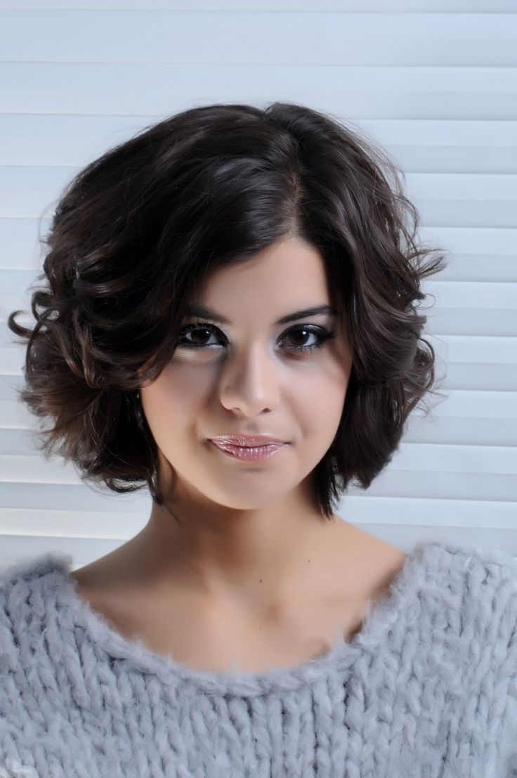 Short Curly Brunette Hairstyles | Brunette Short Haircuts For Women Inside Curly Brunette Bob Hairstyles With Bangs (View 1 of 20)