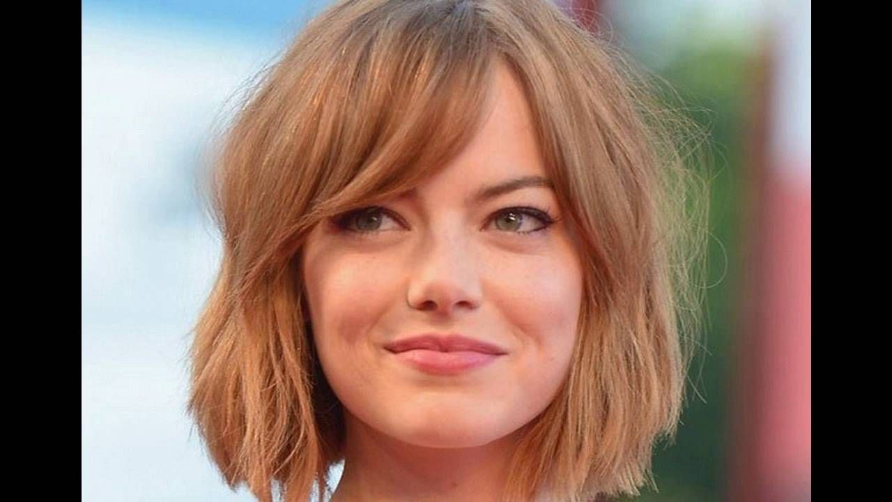 Side Swept Bangs Suits Best For Short Hair Round Face – Youtube In Rounded Bob Hairstyles With Side Bangs (View 13 of 20)