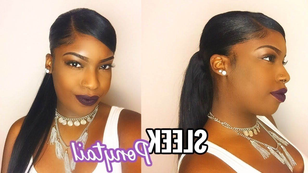 Sleek & Fleeky Low Swoop Ponytail Tutorial – Youtube In Newest Sculpted And Constructed Black Ponytail Hairstyles (View 19 of 20)