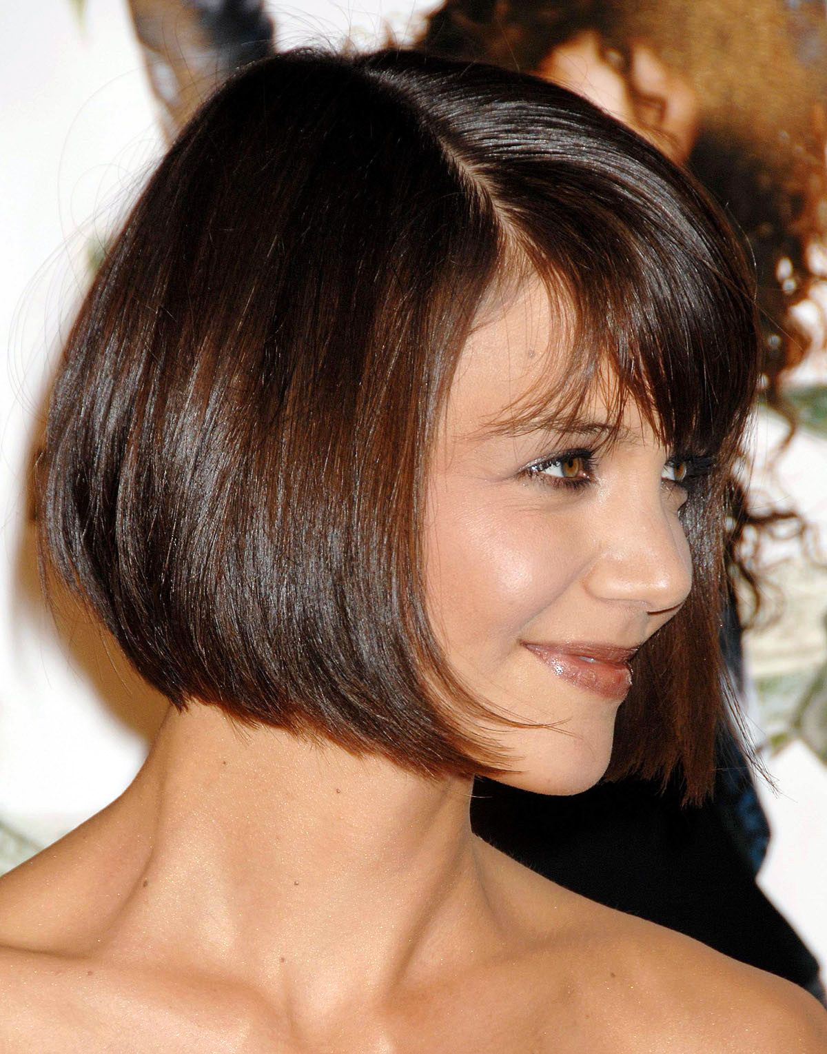 The A Shaped Bob Haircut Touching The Chin And The Slanting Bangs Regarding Cute Shaped Crop Hairstyles (View 3 of 20)