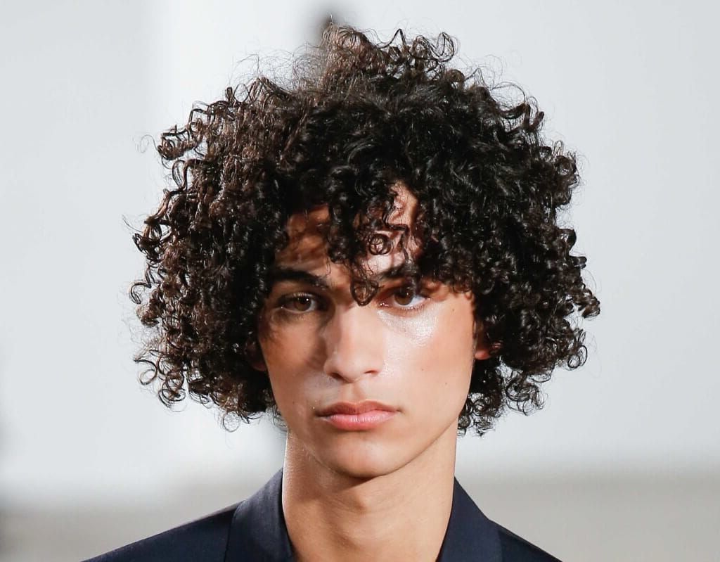 The Top Curly Hairstyles From The Men's Runway Regarding Natural Textured Curly Hairstyles (View 12 of 20)