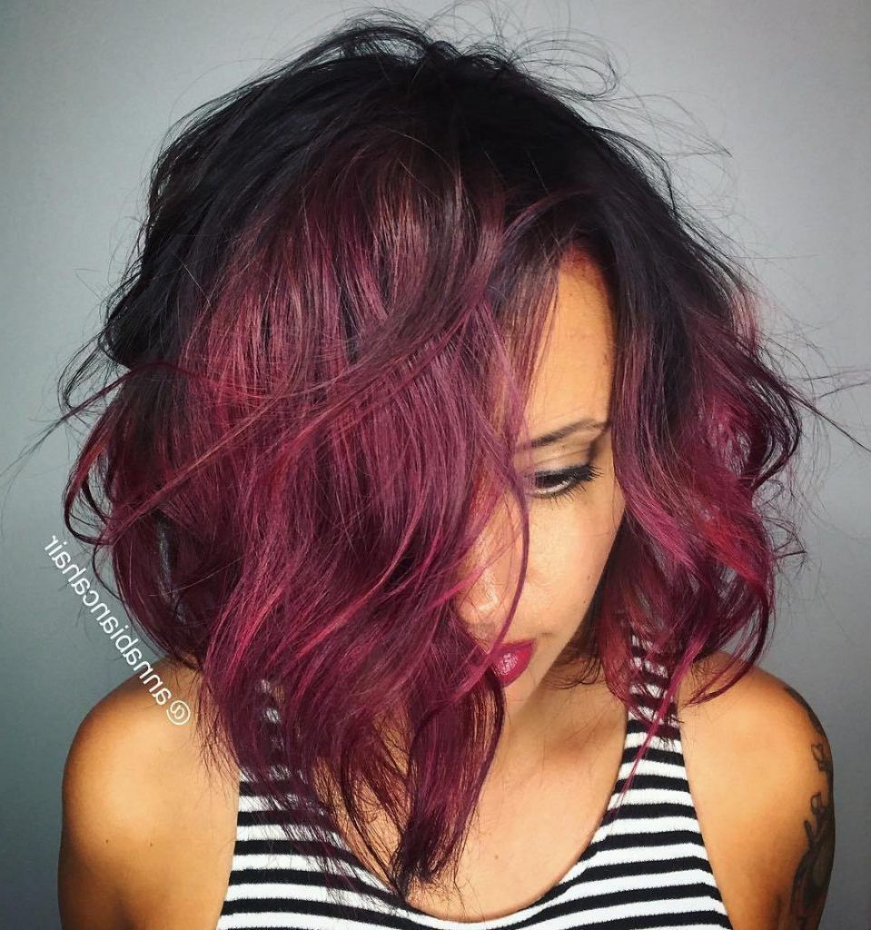 Top 20 Red Balayage Hairstyles To Try Asap – Hairstylecamp In Stacked Black Bobhairstyles  With Cherry Balayage (View 14 of 20)