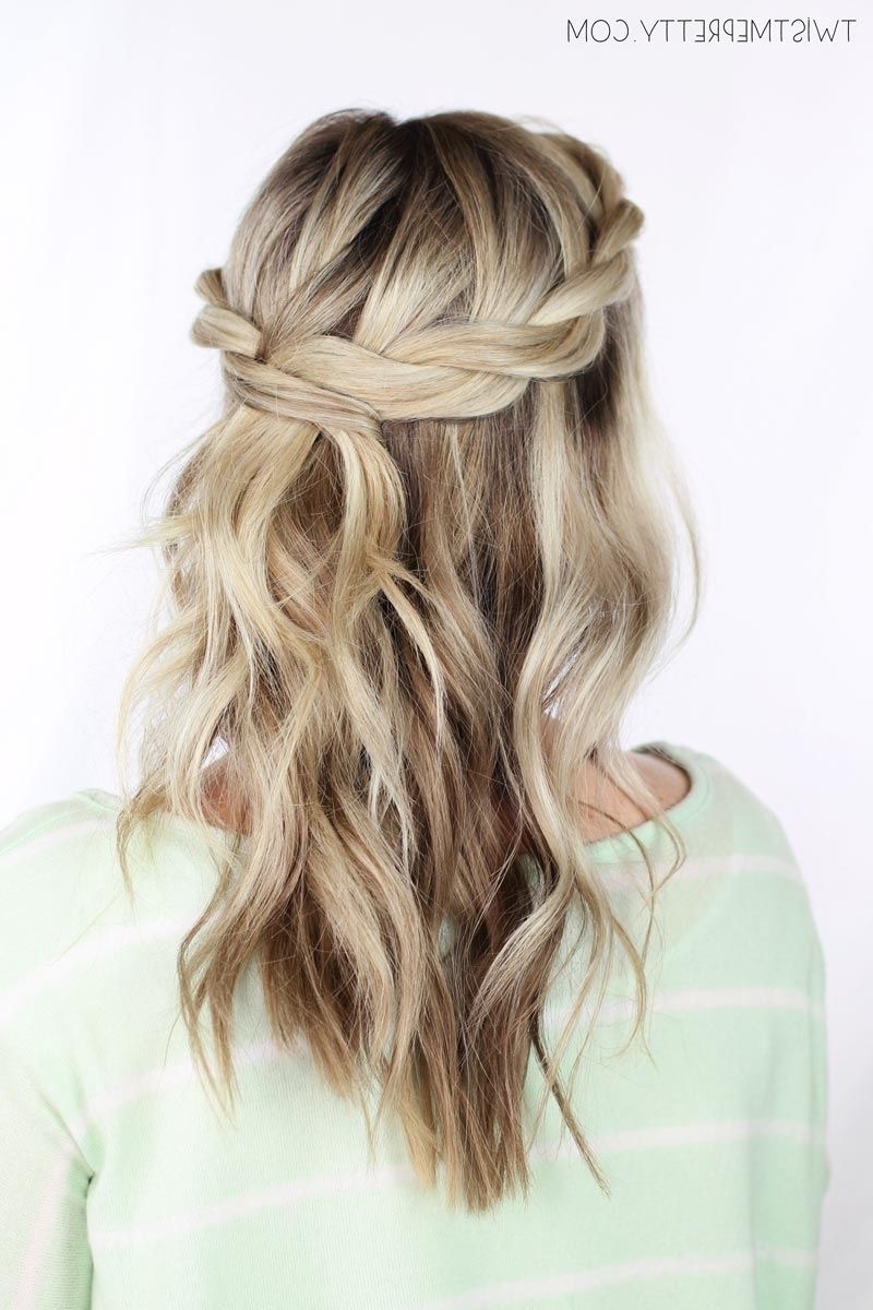 Well Known Blonde Braided And Twisted Ponytails Regarding Twisted Crown Braid Tutorial – Twist Me Pretty (View 8 of 20)