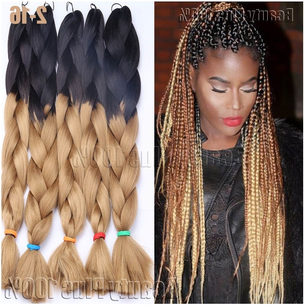 Well Known Multicolored Jumbo Braid Ponytail Hairstyles For Synthetic Braiding Hair 24" Box Braids 100g Hair Extension Jumbo (View 8 of 20)