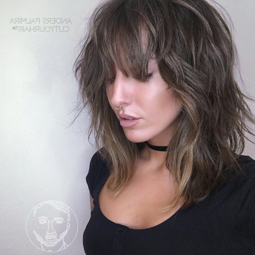36 Stunning Hairstyles & Haircuts With Bangs For Short, Medium Long In One Length Balayage Bob Hairstyles With Bangs (Gallery 17 of 20)