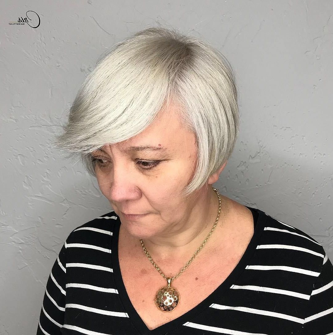 90 Classy And Simple Short Hairstyles For Women Over 50 | Pinterest In Cropped Gray Pixie Hairstyles With Swoopy Bangs (View 14 of 20)