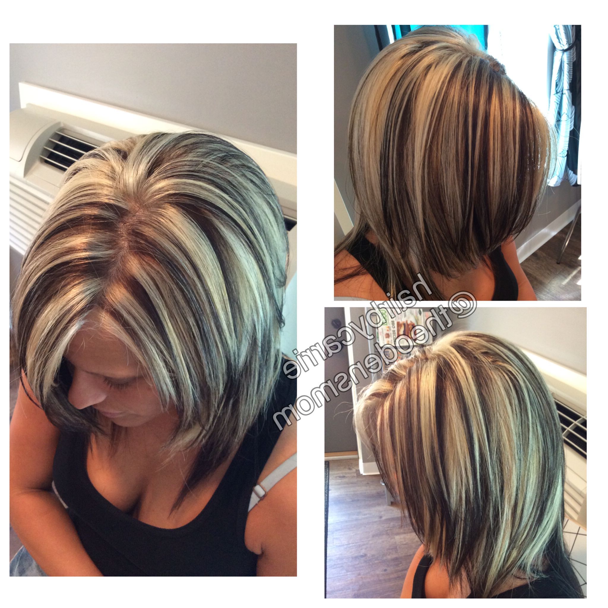 Chunky Highlights And Lowlights. Platinum Hair (View 9 of 20)