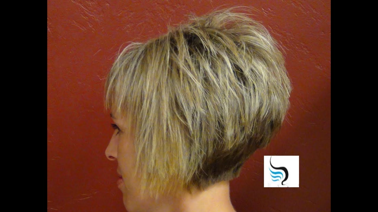 How To Do A (short Stacked Haircut) With Straight Bangs Girl Pertaining To Stacked Bob Hairstyles With Bangs (View 8 of 20)
