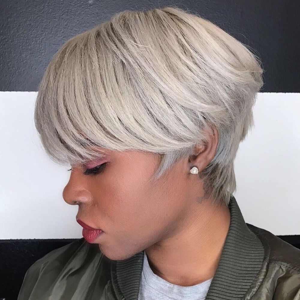 Short Pixie Haircuts For African American Women – Hairstyles With Regard To Long Ash Blonde Pixie Hairstyles For Fine Hair (Gallery 19 of 20)