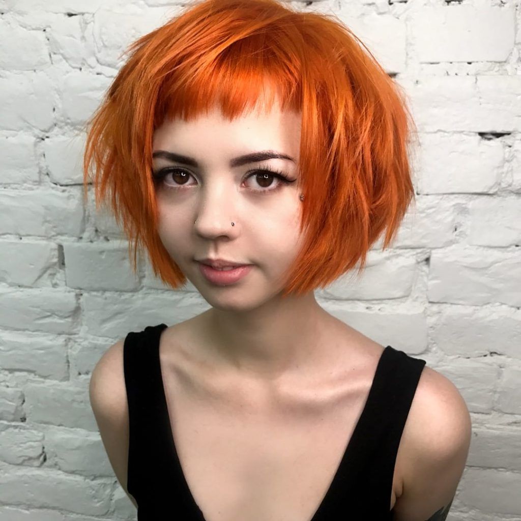 Women's Short Choppy Bob With Micro Bangs And Messy Straight Texture Regarding Black Choppy Pixie Hairstyles With Red Bangs (View 20 of 20)