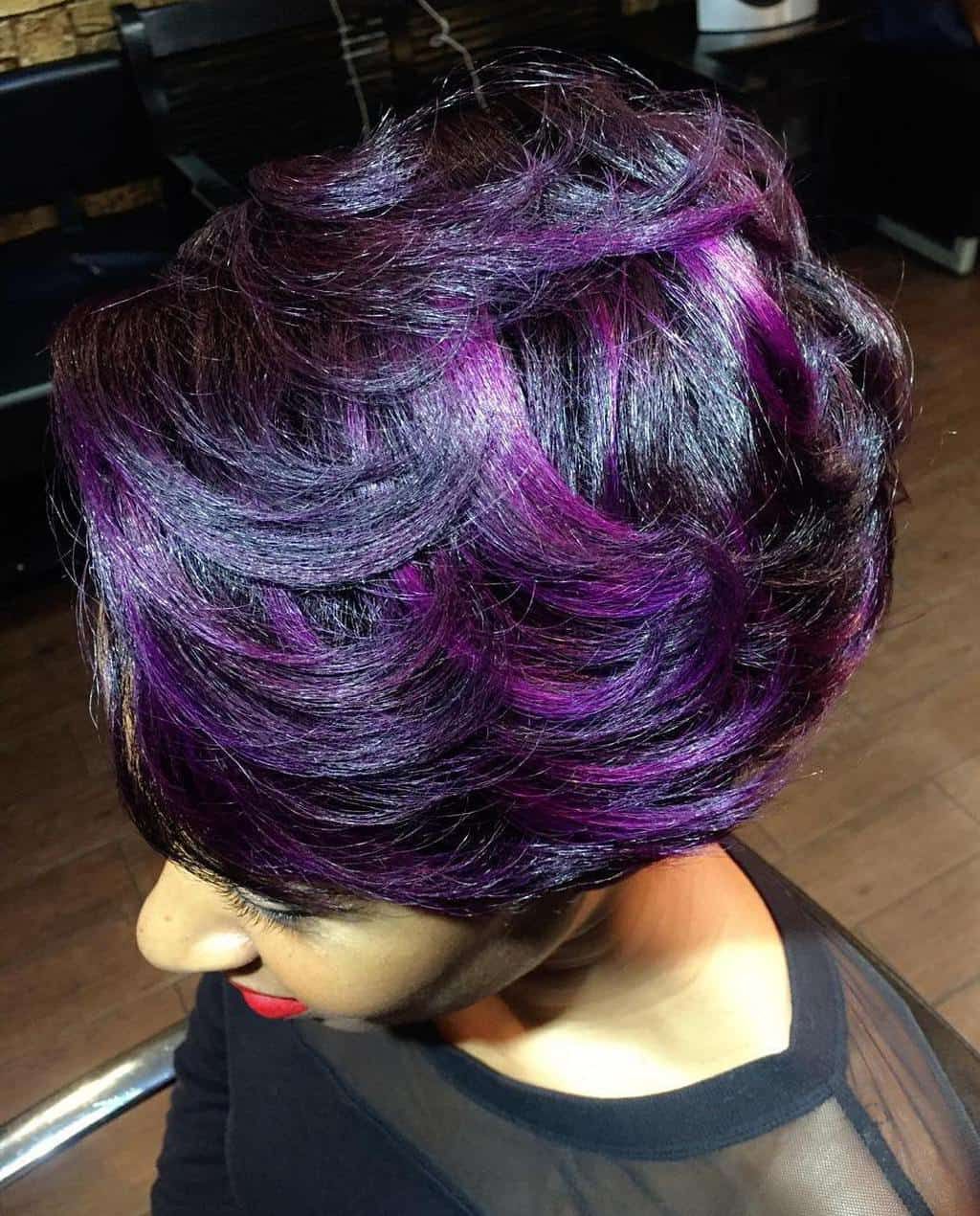 10 Brooding But Cool Black And Purple Hair Ideas For Current Purple And Black Medium Hairstyles (View 18 of 20)
