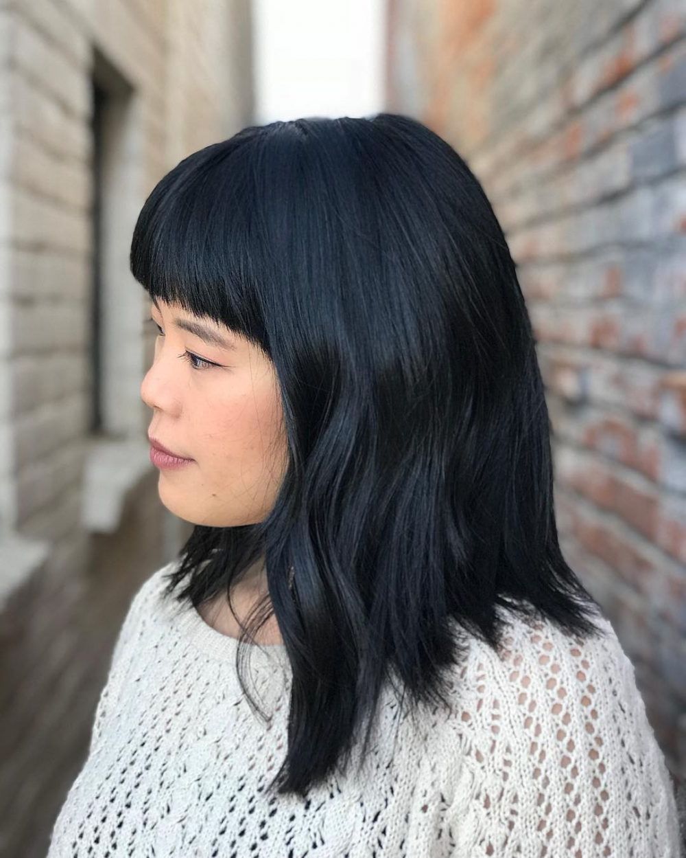 2018 Black Medium Hairstyles With Bangs And Layers Regarding 53 Popular Medium Length Hairstyles With Bangs In  (View 6 of 20)