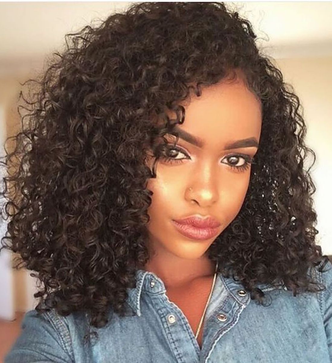 2018 Black Women Medium Haircuts Intended For Curly Medium Haircuts Black Women Medium Lenght Curly Hairstyles (View 3 of 20)