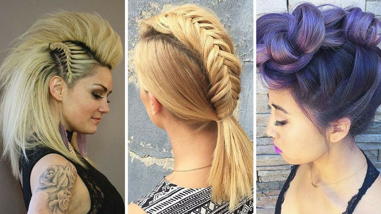 2018 Faux Hawk Hairstyles For Women – Womens Faux Hawk Updo – Youtube With Fashionable Unique Updo Faux Hawk Hairstyles (View 1 of 20)